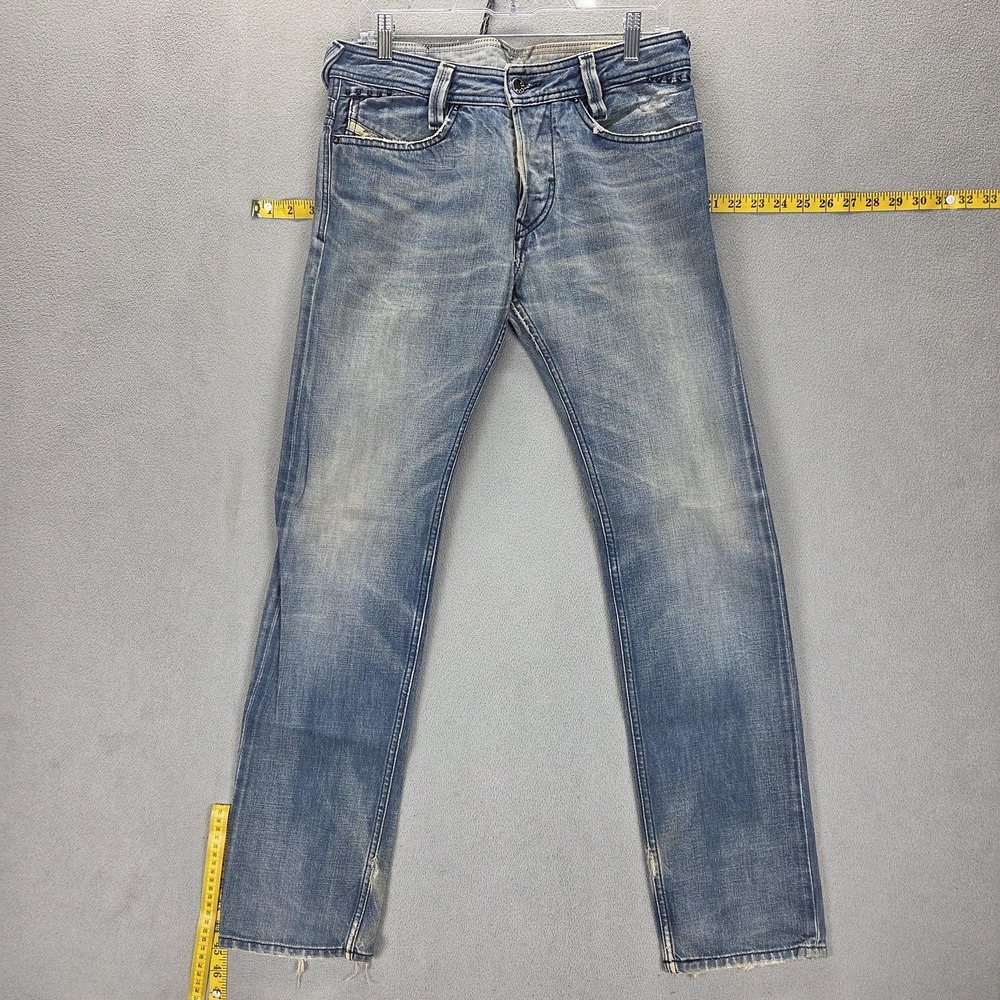Diesel Jeans Mens 29x32 Blue Slammer Slim Straight Button Fly Honeycomb 0073H